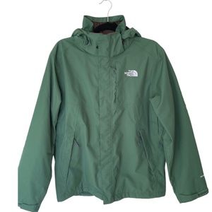 The North Face Men's Parka Jacket, Hood, Medium, Green, Waterproof, Standard Fit